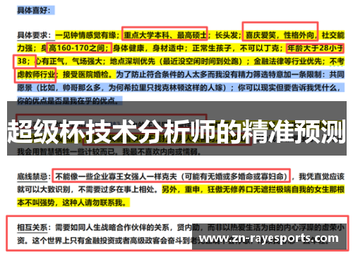 超级杯技术分析师的精准预测