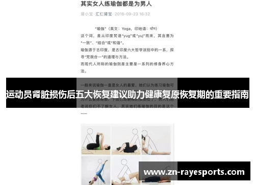 运动员肾脏损伤后五大恢复建议助力健康复原恢复期的重要指南